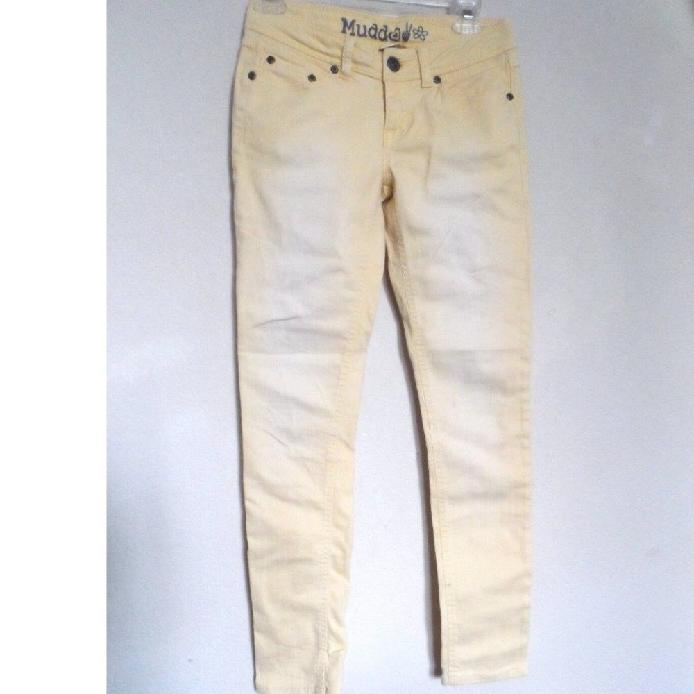 Mudd Girls Yellow Skinny Jeans - Size: 3